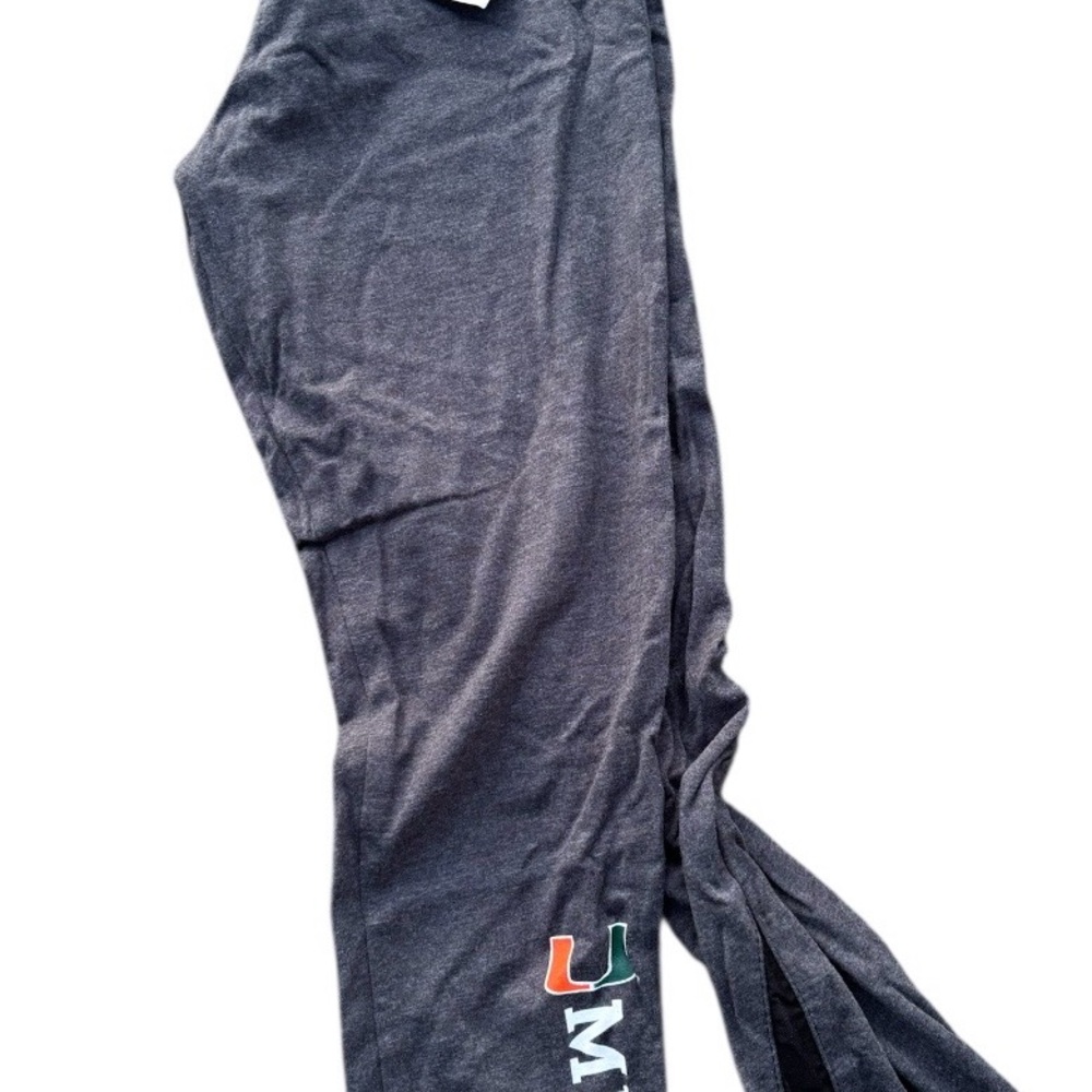 University of Miami Dark Gray Leggings with U Logo - Women's